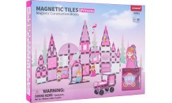 Rožinis princesių magnetinių blokelių rinkinys, 58 vnt.