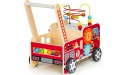 Medinis edukacinis stumdukas su kaladėlėmis Eco Toys Ugniagesiai