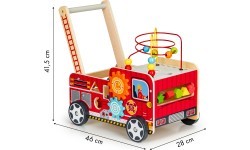 Medinis edukacinis stumdukas su kaladėlėmis Eco Toys Ugniagesiai