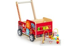 Medinis edukacinis stumdukas su kaladėlėmis Eco Toys Ugniagesiai