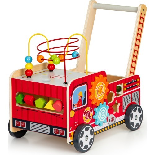 Medinis edukacinis stumdukas su kaladėlėmis Eco Toys Ugniagesiai