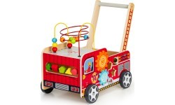 Medinis edukacinis stumdukas su kaladėlėmis Eco Toys Ugniagesiai