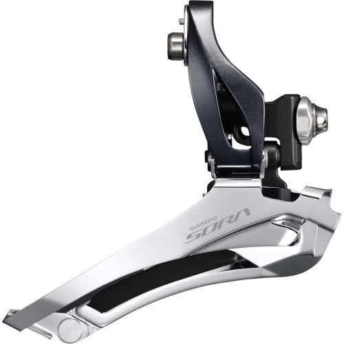 Priekinis perjungiklis Shimano Sora R3000 // 2x9 speed, Brazed-On, Down-Pull
