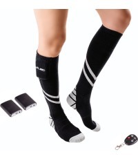 Heated Knee Socks W-TEC Tarviso - Black