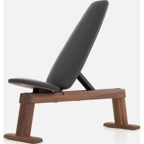WeightBench Nussbaum Schwarz - Echtleder Schwarz