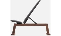 WeightBench Nussbaum Schwarz - Echtleder Schwarz