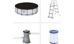 Bestway swimming pool set Steel Pro Max 457 grey