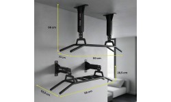 WALL & CEILING MOUNTED PULL-UP BAR FOR HOME GYM DD16 HMS FITNESS