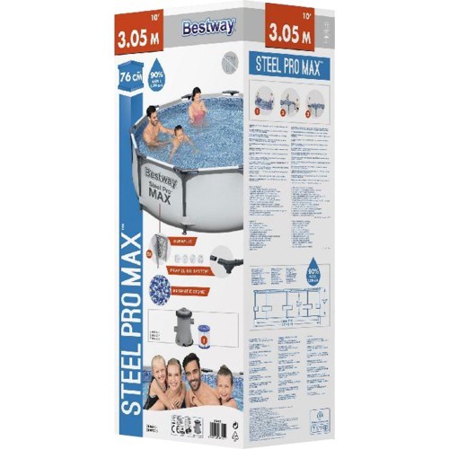 Бассейн с фильтрующим насосом Bestway Steel Pro Max 3