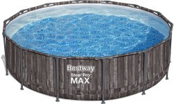 Bestway baseinų komplektas Steel Pro Max 427 medžio imitacija