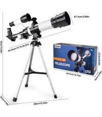 MOON Telescope White Black Metal Elements