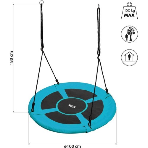 Качели NB5031 STORK NEST, бирюзовые, NILS