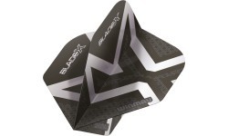 Оперение для дартса Winmau Blade X Prism Delta, металлический чёрный/серебристый