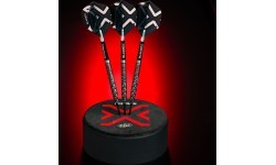 Winmau Blade X Prism Delta plunksnelės, metalinė juoda/sidabrinė