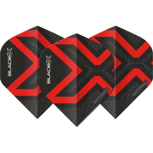 Оперение для дартса Winmau Blade X Prism Delta, металлик черный/красный