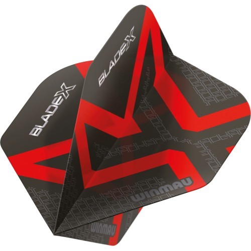 Оперение для дартса Winmau Blade X Prism Delta, металлик черный/красный