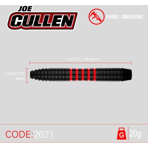 Winmau Joe Cullen žalvarinės strėlytės su plieno antgaliu 20g