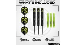 Winmau MvG SE plieno galiuko taikinio strėlytės, 21 g