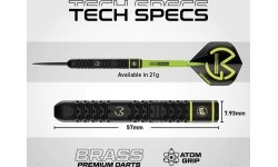 Winmau MvG SE plieno galiuko taikinio strėlytės, 21 g