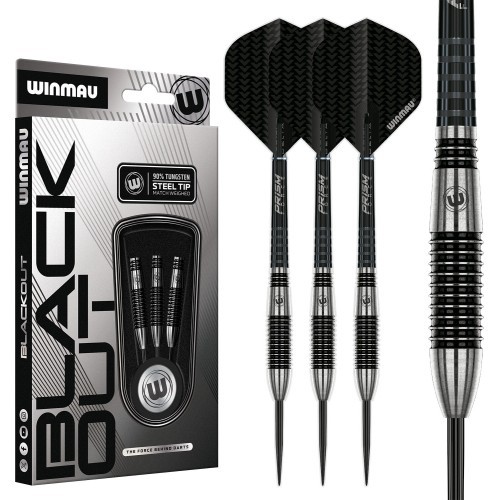 Winmau Blackout 2 metaliniu smaigaliu dartai, 90% tungsteno
