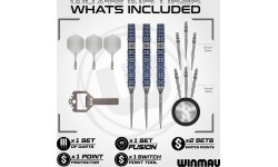 Дротики Winmau Lunaris Parallel Switch Point, 90% вольфрам