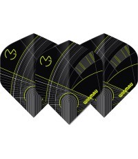 Winmau Prism Delta MvG strėlyčių plunksnos juoda/žalia