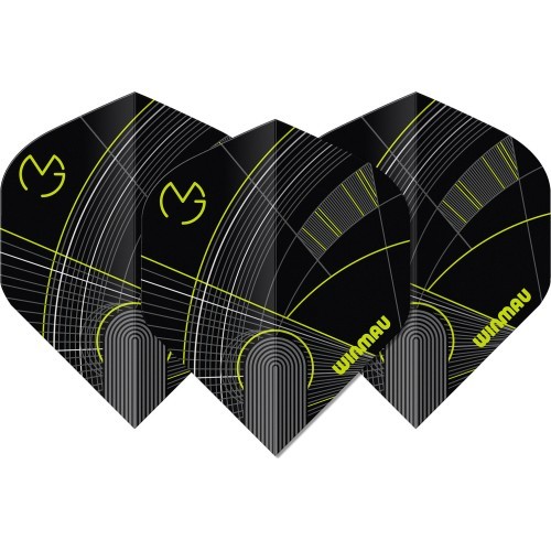 Winmau Prism Delta MvG dart flights black/green