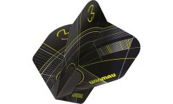 Winmau Prism Delta MvG strėlyčių plunksnos juoda/žalia