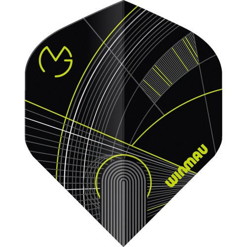 Winmau Prism Delta MvG dart flights black/green