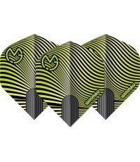 Оперения для дартс Winmau Prism Delta MvG, зелёно-чёрные