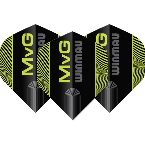 Оперение для дартса Winmau Prism Delta MvG сине/зелёное в полоску