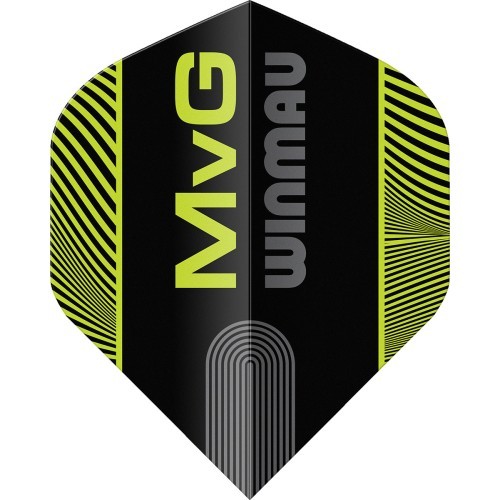 Winmau Prism Delta MvG dart sparnelės mėlynos/žalios dryžuotos