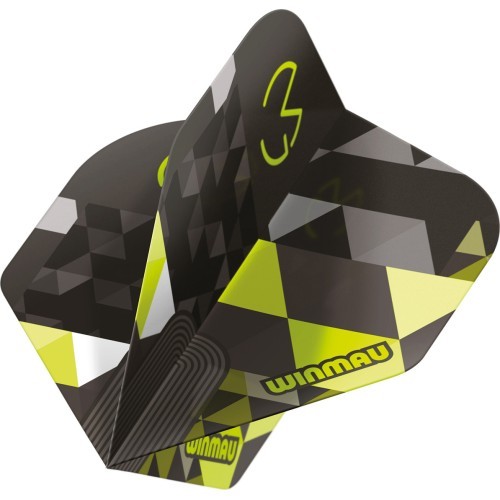 Winmau Prism Delta MvG Logo strėlyčių plunksnos, žalios