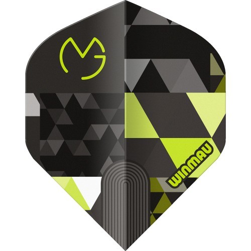 Winmau Prism Delta MvG Logo strėlyčių plunksnos, žalios