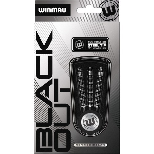 Дротики Winmau Blackout 1 со стальным наконечником, 90% вольфрам, 21 г