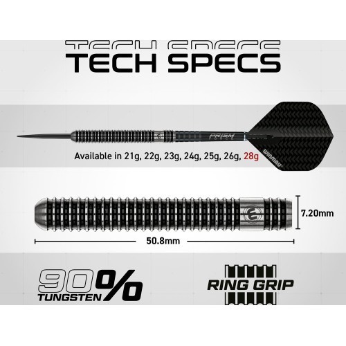 Дартс Winmau Blackout 1 со стальным наконечником 90% вольфрам 28г