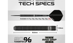 Дартс Winmau Blackout 1 со стальным наконечником 90% вольфрам 28г