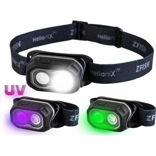 ZFISH Helionix UV žibintuvėlis ant galvos