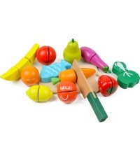 Medinis vaisių ir daržovių pjaustymo rinkinys (13 vnt.) Ecotoys