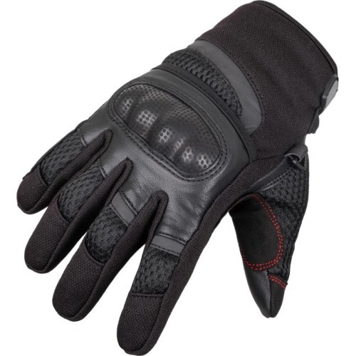 Motorcycle Gloves BOS Oxford - Black-Fluo