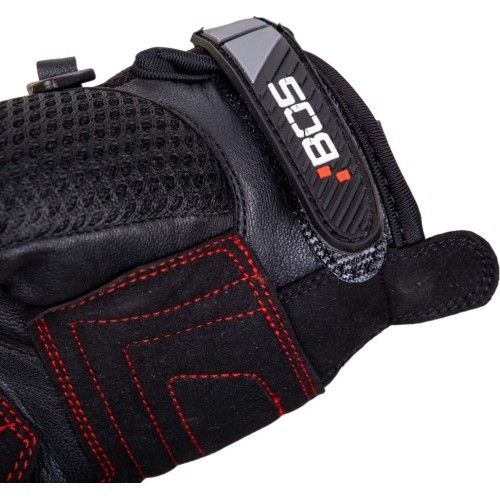 Motorcycle Gloves BOS Oxford - Black-Fluo