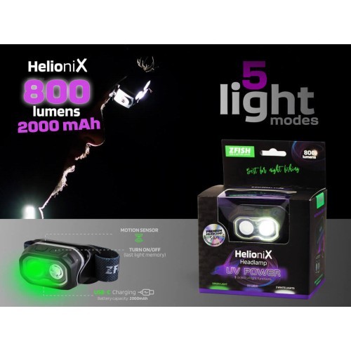 Налобный фонарь ZFISH Helionix UV