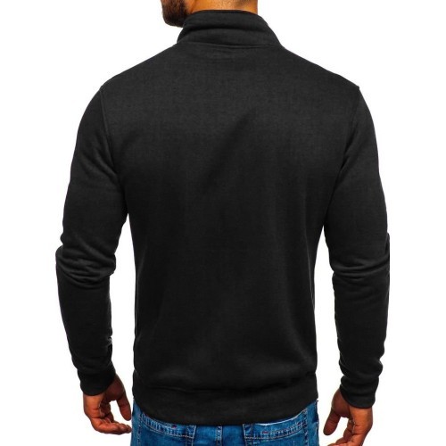 J.Style Men's Sweatshirt Black 68B2002