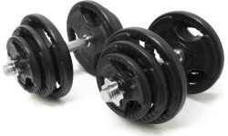Newton Fitness Rubberised Adjustable Dumbbell Set 2 x 20 kg