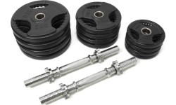 Newton Fitness Rubberised Adjustable Dumbbell Set 2 x 20 kg