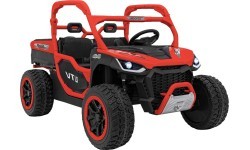 Elektrinis vaikiškas automobilis Farmer Truck UTV Racing, raudonas