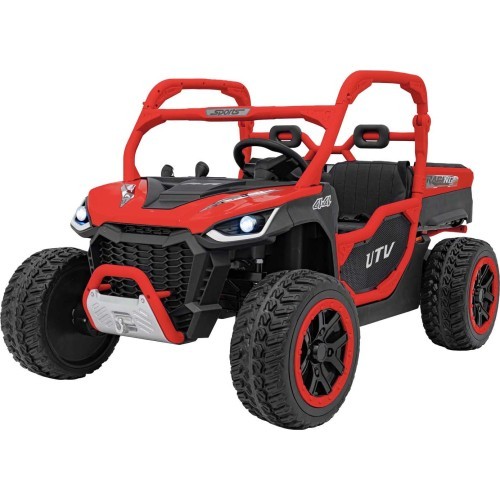 Elektrinis vaikiškas automobilis Farmer Truck UTV Racing, raudonas