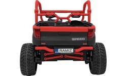 Elektrinis vaikiškas automobilis Farmer Truck UTV Racing, raudonas