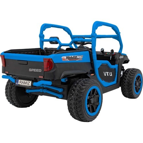 Vaikiškas elektrinis visureigis Farmer Truck UTV Racing, mėlynas