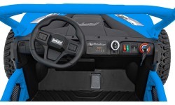 Vaikiškas elektrinis visureigis Farmer Truck UTV Racing, mėlynas